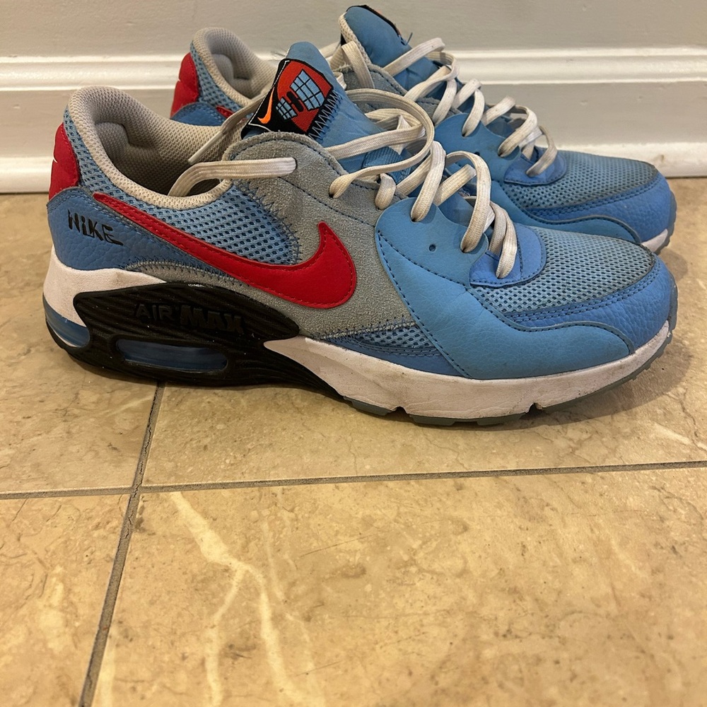 Nike Air Max Blue and Red Sneakers
